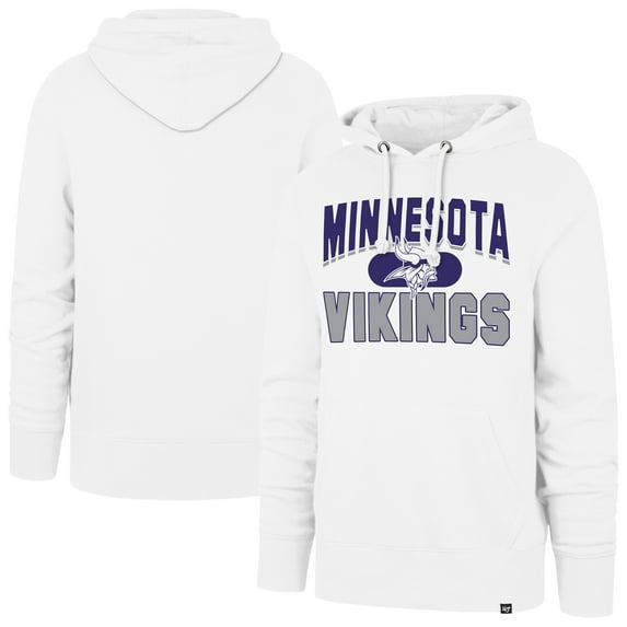 Men's-'47 White Minnesota Vikings Counter Strike Headline Pullover Hoodie