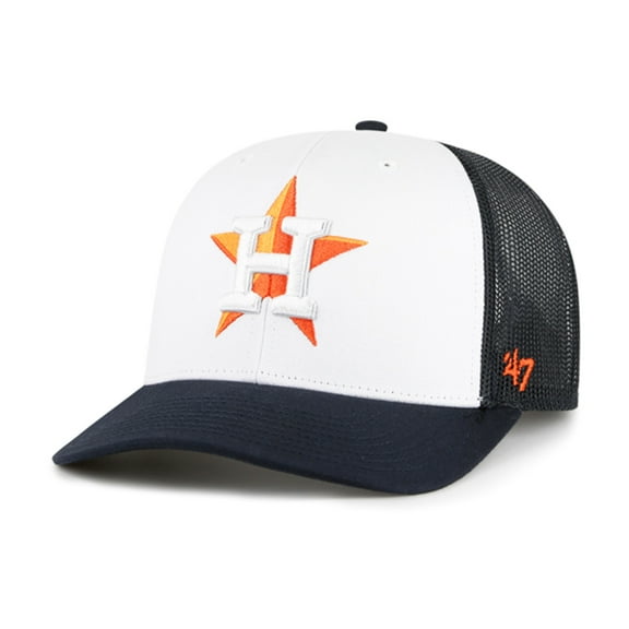 Men's '47 White/Navy Houston Astros Freshman Trucker Adjustable Hat