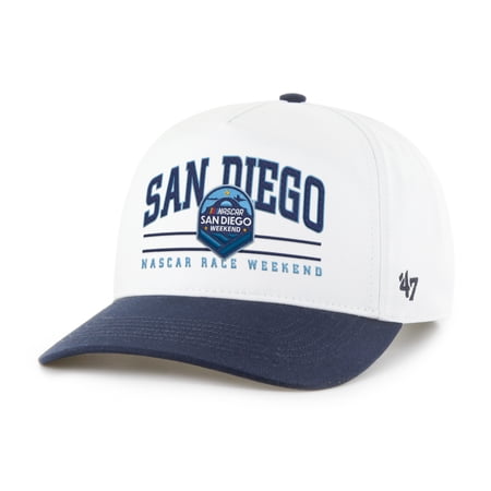 Men's '47 White/Navy NASCAR San Diego Weekend Roscoe Hitch Adjustable Hat