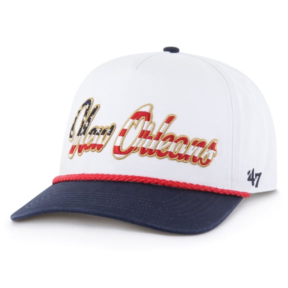 Men's '47 White New Orleans Saints Patriotic Overhand Hitch Adjustable Hat