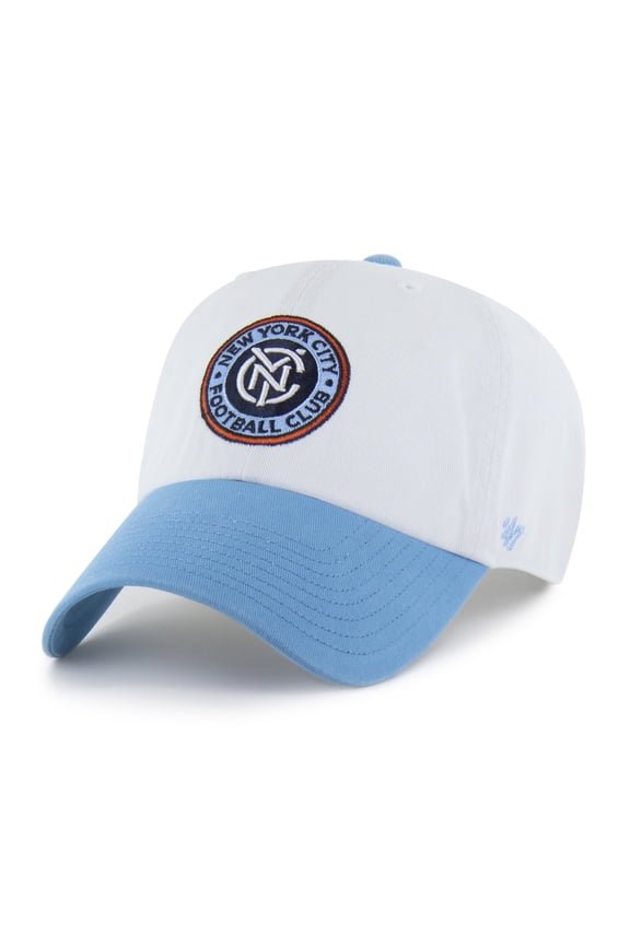 Men's '47  White New York City FC Two-Tone Clean Up Adjustable Hat