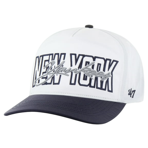 Men's '47 White New York Yankees Lineman Hitch Adjustable Hat