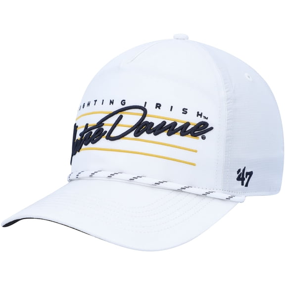 Men's '47 White Notre Dame Fighting Irish Downburst Hitch Trucker Adjustable Hat