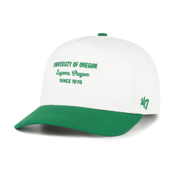 Men's '47 White Oregon Ducks Contemporary Basics Two-Tone Hitch Adjustable Hat