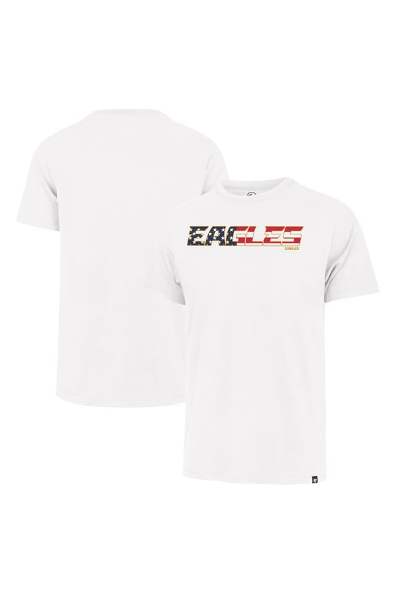 Men's '47 White Philadelphia Eagles Flag Script Franklin T-Shirt