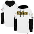 thumbnail image 1 of Men's '47 White Pittsburgh Steelers Trifecta Shortstop Pullover Hoodie, 1 of 3