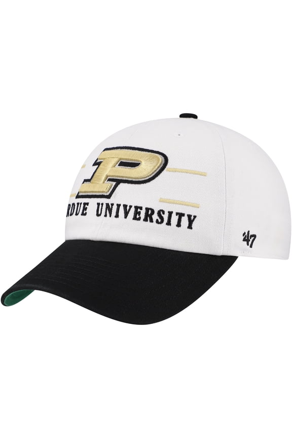 Men's '47 White Purdue Boilermakers Gridiron Clean Up Adjustable Hat