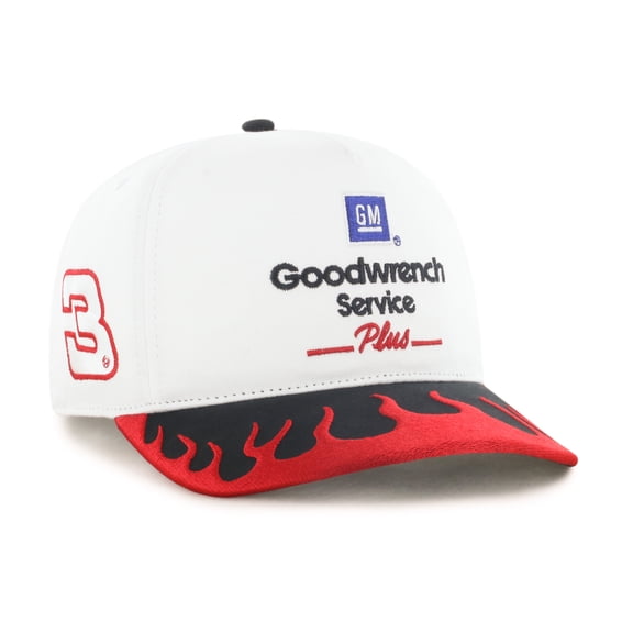 Men's '47  White/Red Richard Childress Racing Flame Hitch Adjustable Hat