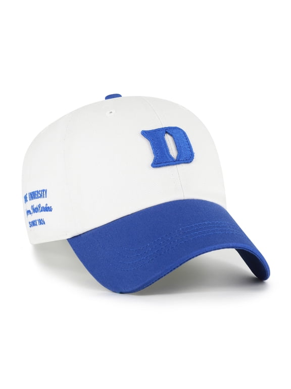Men's '47 White/Royal Duke Blue Devils Contemporary Basics Two Tone Clean Up Adjustable Hat