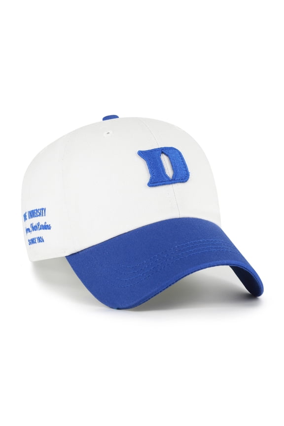 Men's '47 White/Royal Duke Blue Devils Contemporary Basics Two Tone Clean Up Adjustable Hat