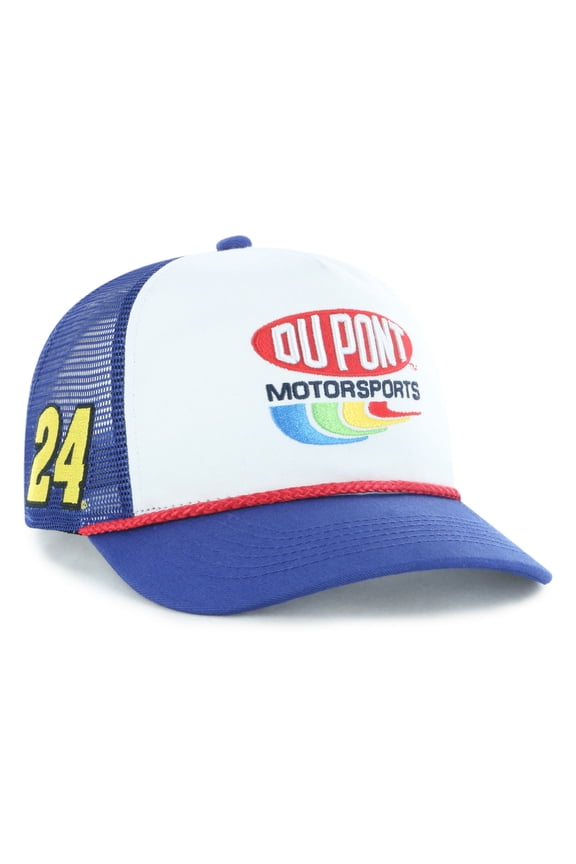 Men's '47  White/Royal Jeff Gordon DuPont Rope Adjustable Trucker Hat