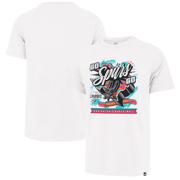 Men's '47 White San Antonio Spurs 2026 NBA Playoffs Round Two Franklin T-Shirt