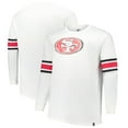 thumbnail image 1 of Men's '47 White San Francisco 49ers Big & Tall Premier Brex Long Sleeve T-Shirt, 1 of 3