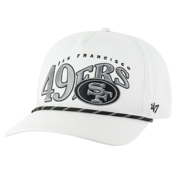 Men's '47 White San Francisco 49ers Wave Speckle Hitch Rope Adjustable Hat