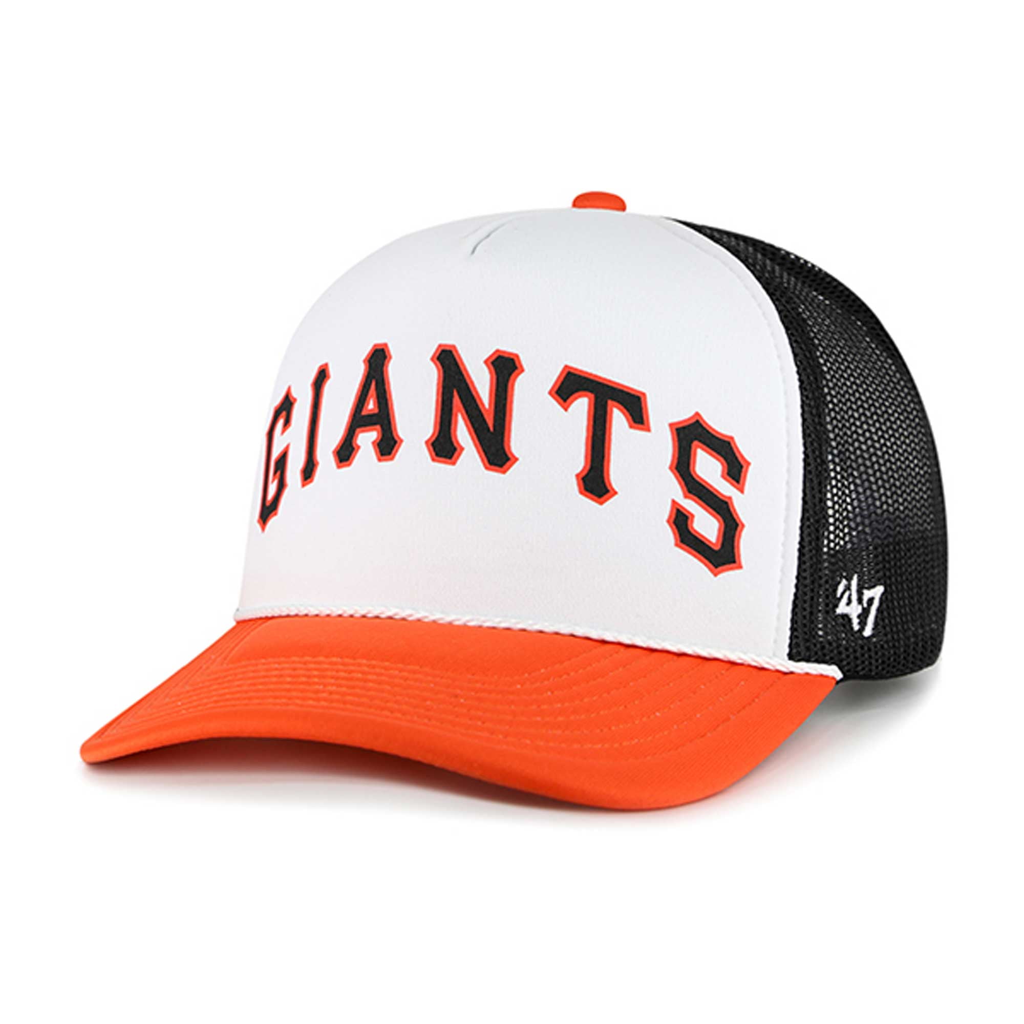 Men's '47 White San Francisco Giants Foam Front Script Trucker