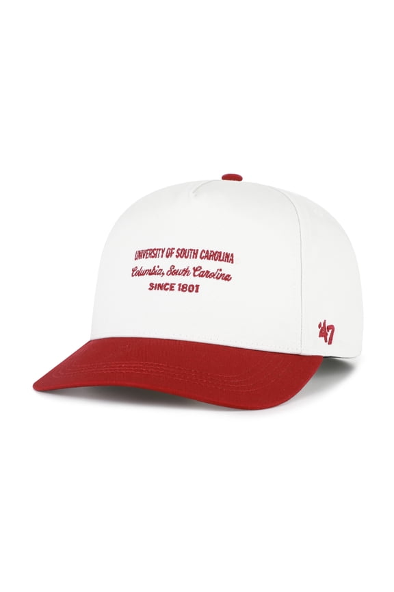 Men's '47 White South Carolina Gamecocks Contemporary Basics Two-Tone Hitch Adjustable Hat