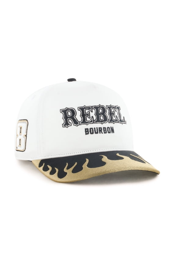 Men's '47  White/Tan Kyle Busch Flame Hitch Adjustable Hat