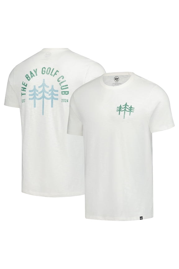 Men's-'47  White The Bay Golf Club Distressed Backer Scrum T-Shirt