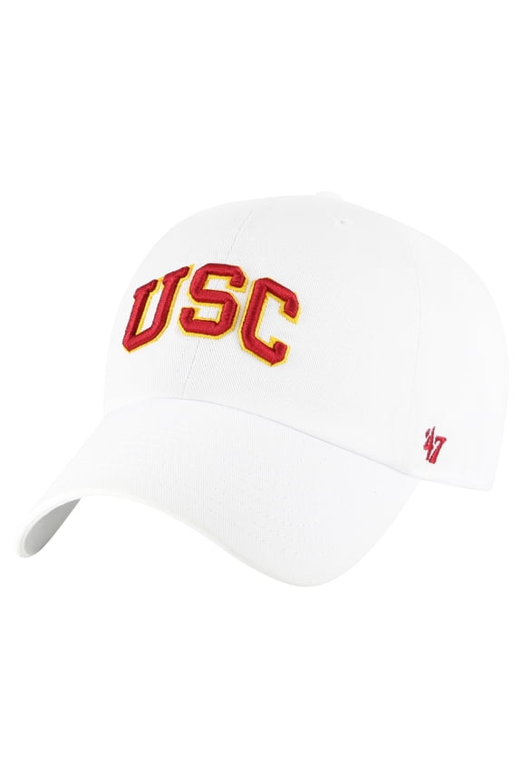 Men's '47 White USC Trojans Clean Up Adjustable Hat