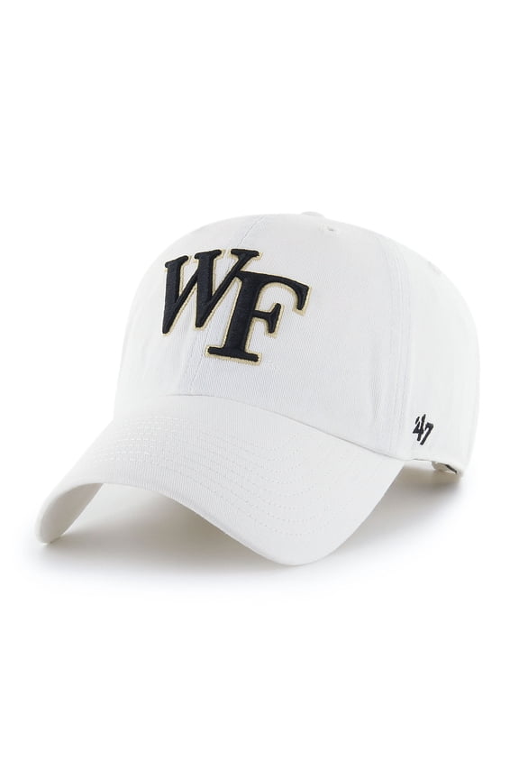 Men's '47 White Wake Forest Demon Deacons Clean Up Adjustable Hat