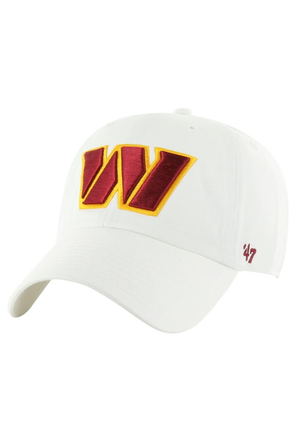 Men's '47 White Washington Commanders Clean Up Adjustable Hat