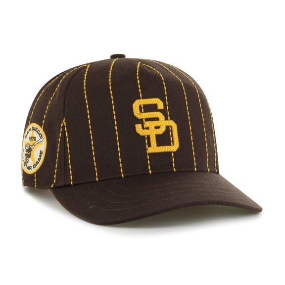Men's '47 x Rawlings Brown San Diego Padres Pinstripe Hitch Adjustable Hat