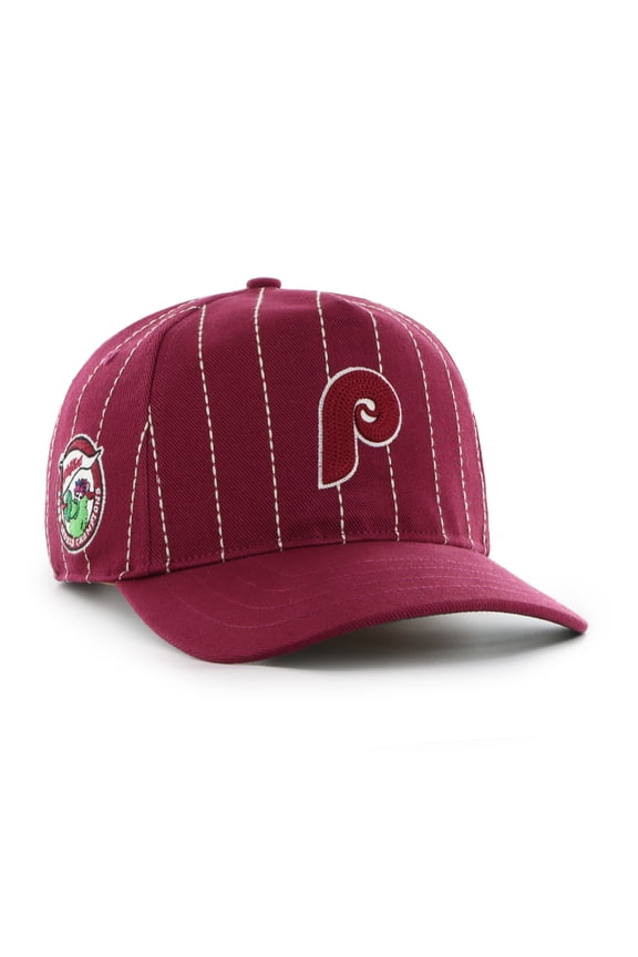 Men's '47 x Rawlings Burgundy Philadelphia Phillies Pinstripe Hitch Adjustable Hat