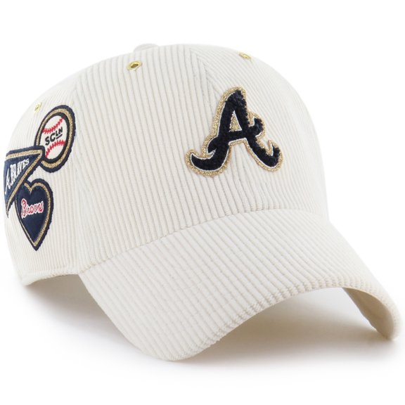 Men's '47 x Stoney Clover Lane Natural Atlanta Braves Badges Charm Clean Up Adjustable Hat
