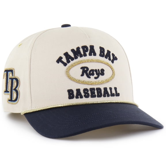 Men's '47 x Stoney Clover Lane  Natural/Navy Tampa Bay Rays Glitter Rope Hitch Adjustable Hat