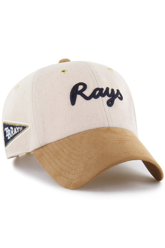 Men's '47 x Stoney Clover Lane  Natural/Tan Tampa Bay Rays Script Charm Clean Up Adjustable Hat