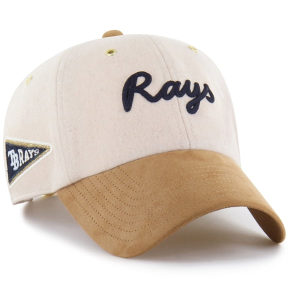 Men's '47 x Stoney Clover Lane Natural/Tan Tampa Bay Rays Script Charm Clean Up Adjustable Hat