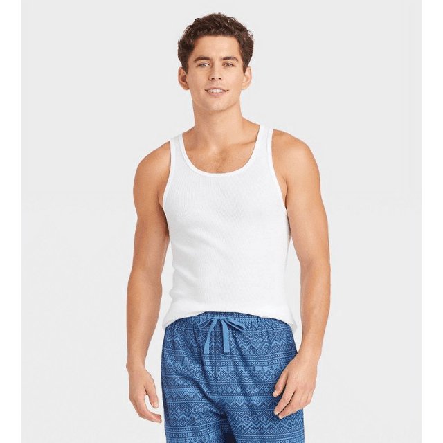 Men's 4pk Ribbed Tank Top Goodfellow & Co