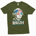 thumbnail image 1 of Men's 4th Funny Washington T-shirt George Washington bruh USA patriotic fourth independence day tee (Large Military Green), 1 of 7
