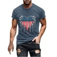 thumbnail image 1 of Men's 4th of July Patriotic Workout Shirt - American Freedom Graphic Crew Neck Tee, Moisture-Wicking Lightweight Top for Gym & Independence Day Celebrations, 1 of 5