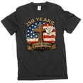 thumbnail image 1 of Men's 4th of July 250 Years Birthday Faith and Freedom Patriotic T-shirt USA Tee (Large Black), 1 of 6