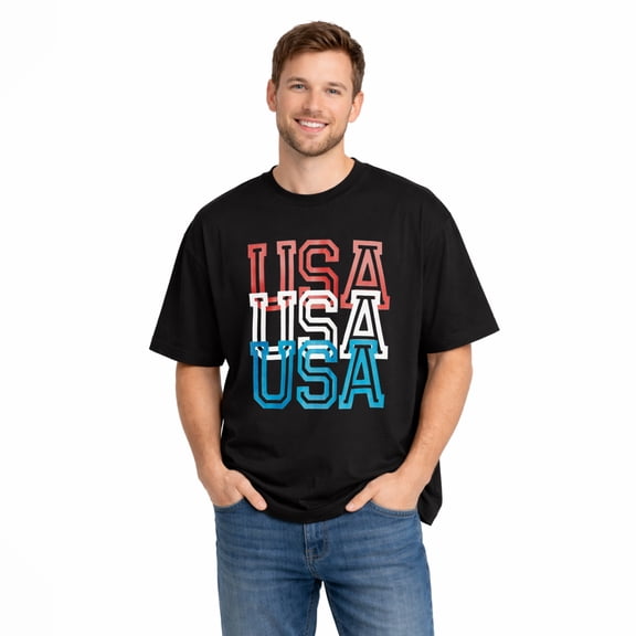 Men's 4th of July Shirt American Flag Short Sleeve T-Shirt 1776 Patriotic Cotton Tee Shirt