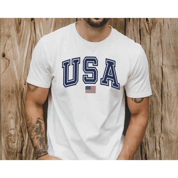 Men’s 4th of July T-Shirt – Patriotic USA Shirt Gift on Bella Canvas