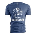 thumbnail image 1 of Men's 4th of July USA Americaw T-shirt US patriotic Tee Eagle Caw funny fourth party tee shirt (3X-Large Navy Blue), 1 of 7