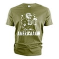 thumbnail image 1 of Men's 4th of July USA Americaw T-shirt US patriotic Tee Eagle Caw funny fourth party tee shirt (Small Military Green), 1 of 7