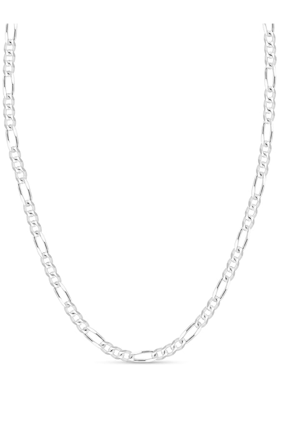 Men's 5.5mm 150 Gauge Figaro Chain Solid .925 Sterling Silver Necklace, 30 Inch