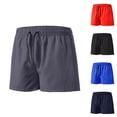 thumbnail image 1 of Men's 5 Inch Inseam Running Shorts Quick Drying Lightweight Breathable Athletic Workout Gym Shorts with Pockets Black, Size L, 1 of 9