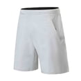 thumbnail image 1 of Men's 5 Inch Workout Sweat Shorts Cotton Elastic Waist Casual Gym Athletic Lightweight with Pockets Summer Beach Lounge Shorts, 1 of 5
