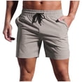 thumbnail image 1 of Men's 5" Inseam Beach Shorts Summer Quick Dry Performance Short Pants Elastic Waist Drawstring Casual Board Shorts for Vacation & Everyday Wear with Pockets, 1 of 8
