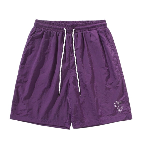 Men's 5" Inseam Mesh Running Shorts - Quick-Dry, Split Side, Drawstring Waist, Athletic Workout