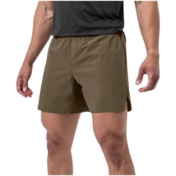 Men's 5" Inseam Performance Athletic Shorts with Utility Towel Loop & Secure Zipper Pockets, Quick Dry Training Above Knee Short Pants for Running Workout Exercise