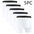 thumbnail image 1 of Men's 5-Pack Cotton Boxer Briefs Breathable Open-fly Classic Underwear Everyday Briefs, Multi-Pack, 1 of 6