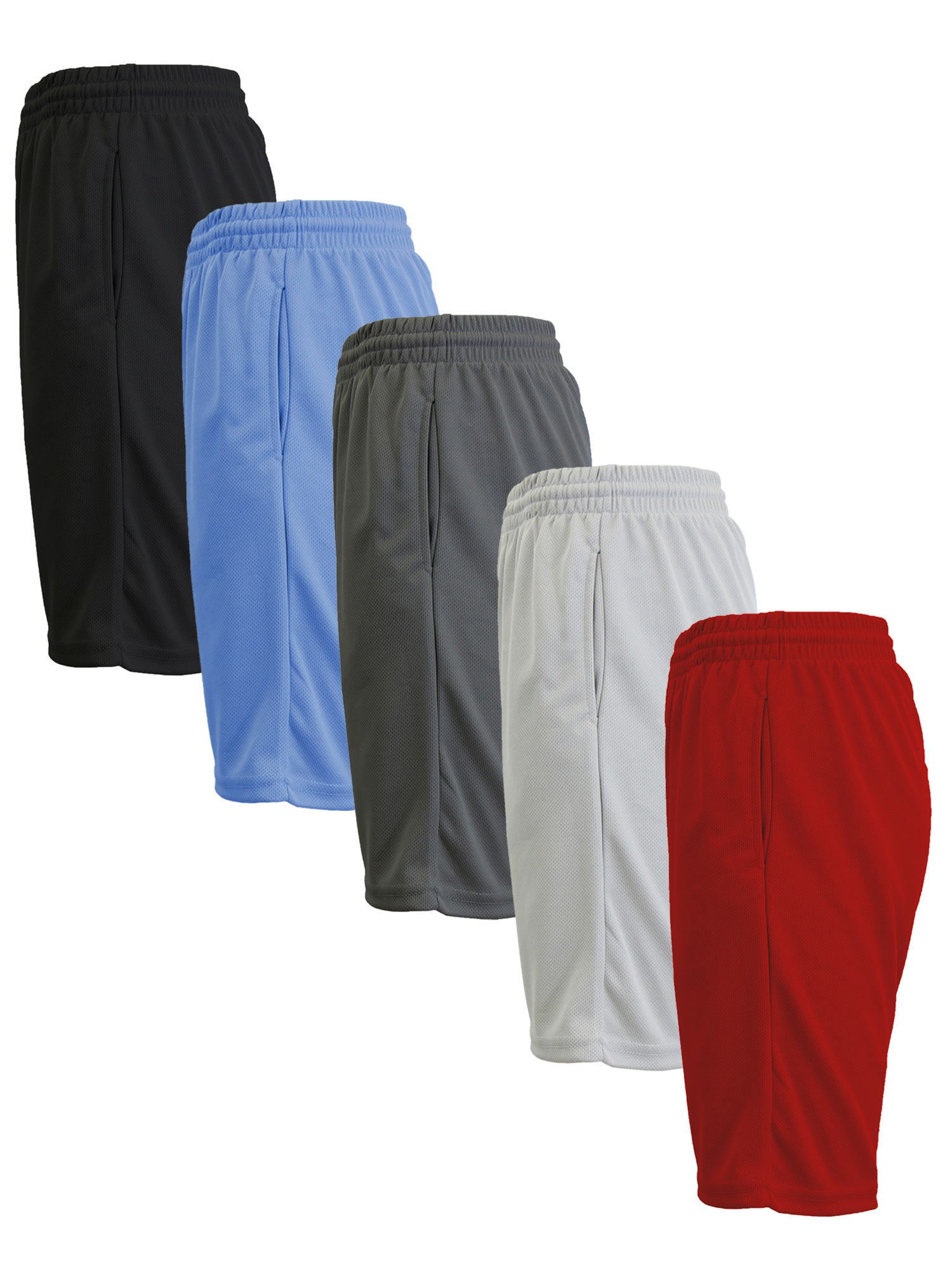 Athletic Works Men's and Big Men's 8" Active Rice Hole Mesh Shorts, up