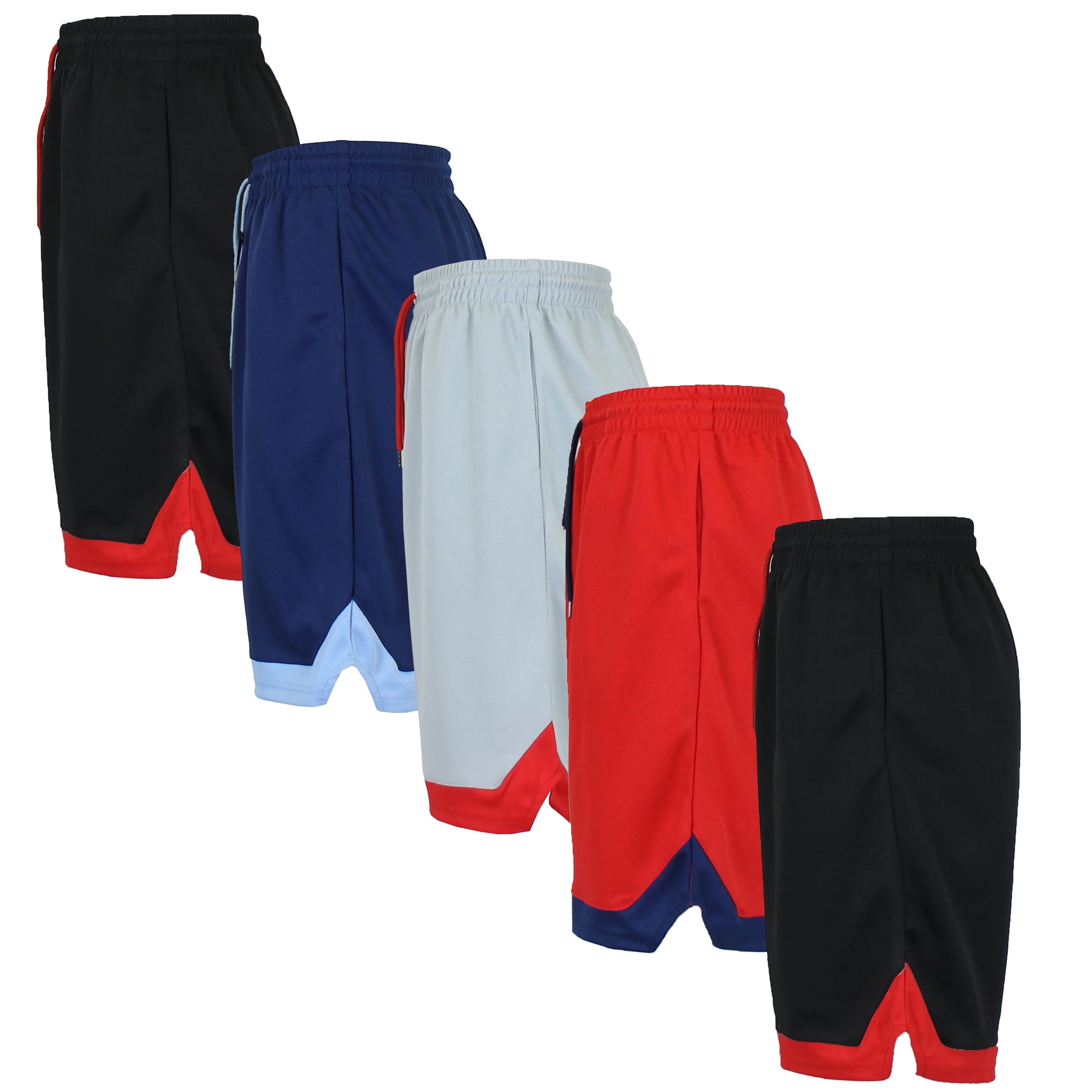 Galaxy by Harvic Men's 5-Pack Lightweight Breathable Mesh Shorts