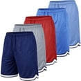 thumbnail image 1 of Men's 5-Pack Lightweight Breathable Moisture Wicking Mesh Shorts, 1 of 6