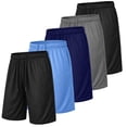 thumbnail image 1 of Men's 5-Pack Lightweight Breathable Moisture Wicking Mesh Shorts, 1 of 8